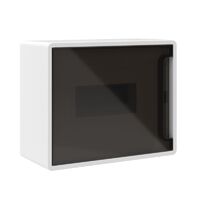 Щиток 8 мод. настенный FRAME с тонированной дверцей с 2 шинами PEN на 6 и 8 отв. бел. DKC F08W1WD - УПС инжиниринг