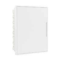 Щиток встраиваемый 24мод. с бел. дверцей с 4 шинами PEN (2шт на 8 отверст. и 2шт на 6 отверст.) бел. DKC F24B1WW - УПС инжиниринг