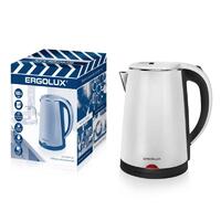 Чайник ELX-KS09-C41 нерж. сталь/пластик 1.8л 220-240В 1600Вт черн./бел. ПРОМО Ergolux 14927 - УПС инжиниринг