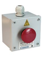 Пост кнопочный ПКУ 15-21-111 КЕ141 исп.2 (1з+1р) красн. гриб с фиксацией/ PG-13.5 Электротехник ET054790 - УПС инжиниринг