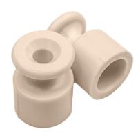 Изолятор для наружного монтажа пластик песочн. зол. (уп.100шт) Bironi B1-551-24-100 - УПС инжиниринг