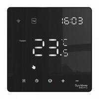 Термостат программируемый ArtGallery 16А с Wi-Fi для электрич. теплого пола моноблочный черн. SE GAL001038 - УПС инжиниринг