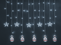 Гирлянда светодиодная "Бахрома" "Звезды и снеговики" 95 025 NGF-D037-02 3х0.6м CW IP20 Navigator 95025 - УПС инжиниринг