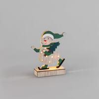 Фигура деревянная "Снеговик" 18см 5LED тепл. бел. 0.1Вт IP20 с подсветкой Neon-Night 504-017 - УПС инжиниринг