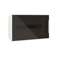 Щиток встраиваемый Фрейм (FRAME) ЩРв-п-18 18мод с тонированной дверцей с 2 шинами PEN на 8 и 10 отверст. бел. DKC F18B1WD - УПС инжиниринг