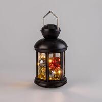 Фонарь декоративный 12х12х20.6см с шариками тепл. бел. корпус черн. Neon-Night 513-061 - УПС инжиниринг