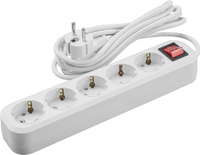 Удлинитель 5х3м с заземл. 16А IP20 90 811 OPE-S-05-300-ESC-3x1 с кнопкой бел. ОНЛАЙТ 90811 - УПС инжиниринг