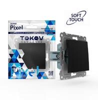Переключатель 1-кл. СП Pixel IP44 механизм карбон TOKOV ELECTRIC TKE-PX-P1-C14-IP44 - УПС инжиниринг