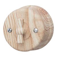 Выключатель 1-кл. ретро ABS-пластик карельская сосна Bironi B1-200-13 - УПС инжиниринг