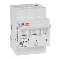 Выключатель автоматический модульный 3п C 32А OptiDin BM63-3C32-4.5-УХЛ3 КЭАЗ 326815 - УПС инжиниринг