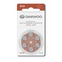 Элемент питания воздушно-цинковый ZA312/PR41 1.45В BL-6 (блист.6шт) для слуховых аппаратов DAEWOO 5060418 - УПС инжиниринг