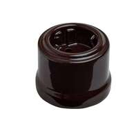 Розетка 1-м ОП Лизетта 16А IP20 ретро с заземл. керамика корич. Bironi B1-101-02 - УПС инжиниринг