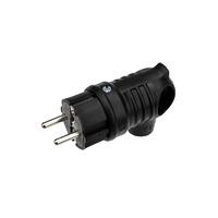 Вилка угловая влагозащ. с кольцом с/з 16А IP44 каучук Rexant 111-002 - УПС инжиниринг