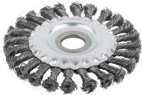 Корщетка тип "колесо" посадочный диаметр 22.2мм стальная витая проволока 125мм MOS 38930М - УПС инжиниринг