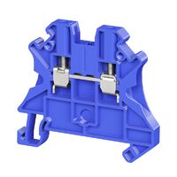 Клемма проходная винтовой зажим; 2 точки подключения; 2.5кв.мм син. DKC TUR-2.5R-BU - УПС инжиниринг