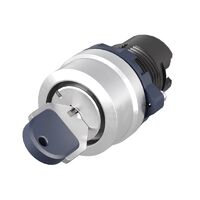 Головка переключателя с ключом на 2 положения с возвратом стандартная ручка алюм. черн. DKC M22S-KM2A - УПС инжиниринг