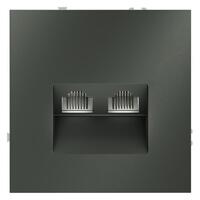 Розетка компьютерная 2-м СП S70 RJ45 + RJ45 кат.6 механизм титан Voltum VLS060206 - УПС инжиниринг