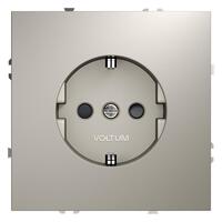 Розетка 1-м СП S70 16А с заземл. защ. шторки механизм кашемир Voltum VLS040203 - УПС инжиниринг