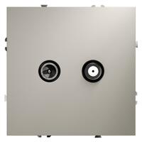 Розетка телевизионная оконечная TV + SAT 2-м СП S70 механизм кашемир Voltum VLS060403 - УПС инжиниринг