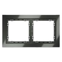 Рамка 2-м S70 стеклян. титан Voltum VLS110206 - УПС инжиниринг