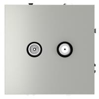 Розетка телевизионная оконечная TV + SAT 2-м СП S70 механизм сталь Voltum VLS060405 - УПС инжиниринг