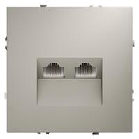 Розетка компьютерная 2-м СП S70 RJ45 + RJ45 кат.6 механизм кашемир Voltum VLS060203 - УПС инжиниринг