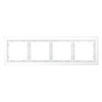 Рамка 4-м S70 стеклян. бел. матов. Voltum VLS110402 - УПС инжиниринг