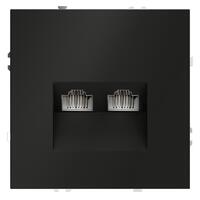 Розетка компьютерная 2-м СП S70 RJ45 + RJ45 кат.6 механизм черн. матов. Voltum VLS060208 - УПС инжиниринг