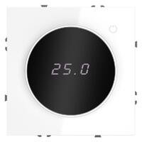 Терморегулятор электронный S70 с индикацией и датчиком для теплого пола механизм бел. глянцевый Voltum VLS070101 - УПС инжиниринг