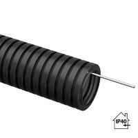 Труба гофрированная ПНД d16мм с протяжкой безгалоген. (HF) черн. (уп.100м) TOKOV ELECTRIC TKE-PND16-BL-100 - УПС инжиниринг