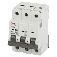 Выключатель автоматический 3п C 16А 6кА ВА47-63 PRO VA63-3P16C6 Эра Б0063168 - УПС инжиниринг