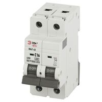 Выключатель автоматический 2п C 16А 6кА ВА47-63 PRO VA63-2P16C6 Эра Б0063153 - УПС инжиниринг