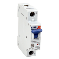 Выключатель автоматический модульный 1п C 40А 6кА OptiDin BM63-1C40-УХЛ3 КЭАЗ 260510 - УПС инжиниринг