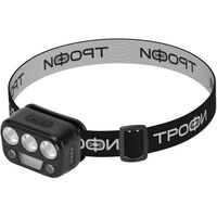 Фонарь светодиодный налобный GA-105 аккумуляторный 3+3+3Вт сенсорное управление 5 режимов Трофи Б0069572 - УПС инжиниринг