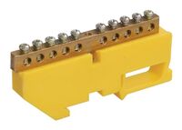 Шина PE "земля" на DIN-изоляторе ШНИ-6х9-16-Д-Ж IEK YNN10-69-16D-K05 - УПС инжиниринг