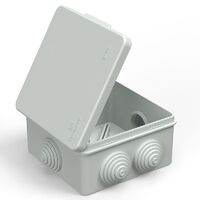 Коробка распределительная ОП 100х100х50мм безгалоген. (HF) для прямого монтажа сер. Промрукав 40-0302 - УПС инжиниринг