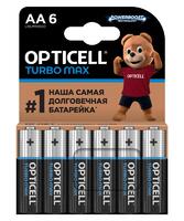 Элемент питания алкалиновый AA/LR6 (блист. 6шт) Turbo Max Opticell 6053005 - УПС инжиниринг