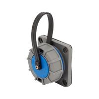 Розетка настенная фланцевая влагозащищенная с крышкой 16А 2Р+РЕ IP68 Rexant 111-124 - УПС инжиниринг