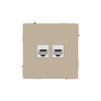 Розетка компьютерная 2-м KANT RJ45 кат.6A без шторки ванильн. марципан DKC 7015674 - УПС инжиниринг