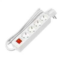 Удлинитель 4х1.5м с заземл. 16А IP20 3х1 с выкл. бел. DOMTOK 2374 - УПС инжиниринг