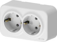 Розетка 2-м СП ARIA 16А IP20 с заземл. бел. ARVIA 25 01 1000 907 - УПС инжиниринг