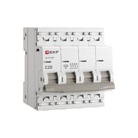 Выключатель автоматический 4п C 20А 4.5кА ВА 47-63N PROxima EKF M634420C - УПС инжиниринг