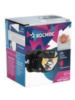 Фонарь налобный аккум. 3Вт XPG 2х3Вт COB/Li-po 1200мА.ч ABS пластик КОСМОС (KOC851Lit) - УПС инжиниринг