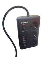 Удлинитель с сетевым фильтром 3х1.5м 10А 4USB + 2USBC 2500Вт ПВС 3х1 прямоуг. черн. КОСМОС FKsm1.5m-3gPF(B)USB - УПС инжиниринг
