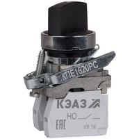 Переключатель КПЕ1620РС 2но+0нз ручка фикс 2поз IP65черн. КЭАЗ 248265 - УПС инжиниринг