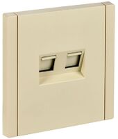 Розетка компьютерная 2-м RJ45 кат.5E FORTE&PIANO FP433 ваниль IEK FP-K20-1-K10 - УПС инжиниринг