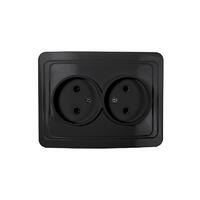 Розетка 2-м CLASSICO 2102B черн. IN HOME 4690612061115 - УПС инжиниринг