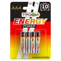 Элемент питания алкалиновый AAA/LR03 4BL (блист.4шт) Трофи C0034915 - УПС инжиниринг