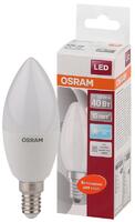 Лампа светодиодная LED Star Classic B 40 5W/840 5Вт свеча матовая 4000К нейтр. бел. E14 470лм 220-240В пластик. OSRAM 4058075056886 - УПС инжиниринг