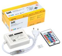 Контроллер с ПДУ ИК RGB 3 канала 220В 3А 500Вт IEK LSC1-RGB-500-IR-20-220-B - УПС инжиниринг
